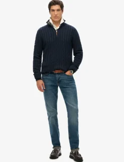 Pure Cotton Cable Half Zip Jumper
