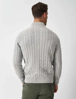 Pure Cotton Cable Half Zip Jumper