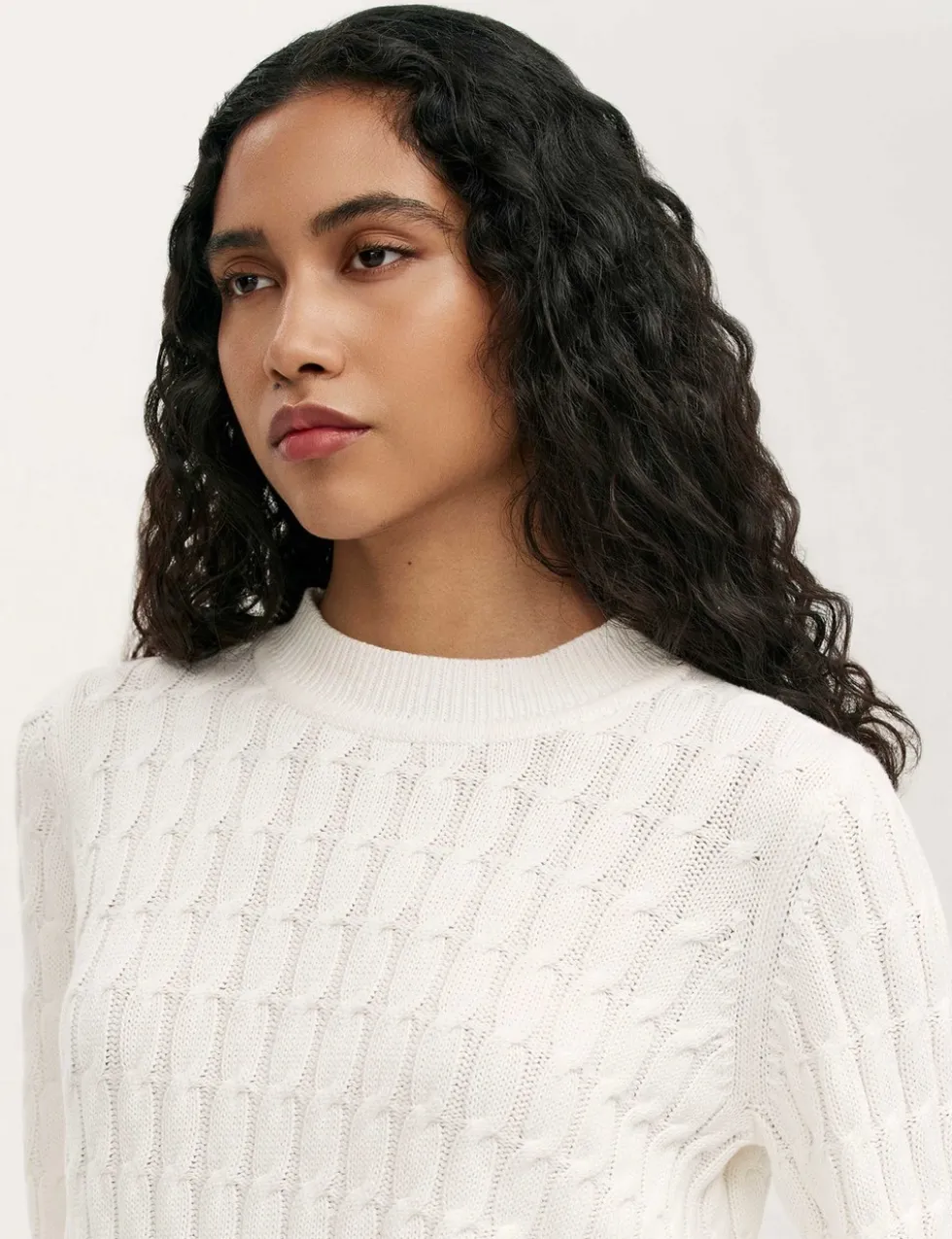 Pure Cotton Cable Knit Jumper
