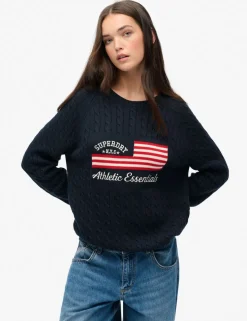 Pure Cotton Cable Knit Relaxed Jumper