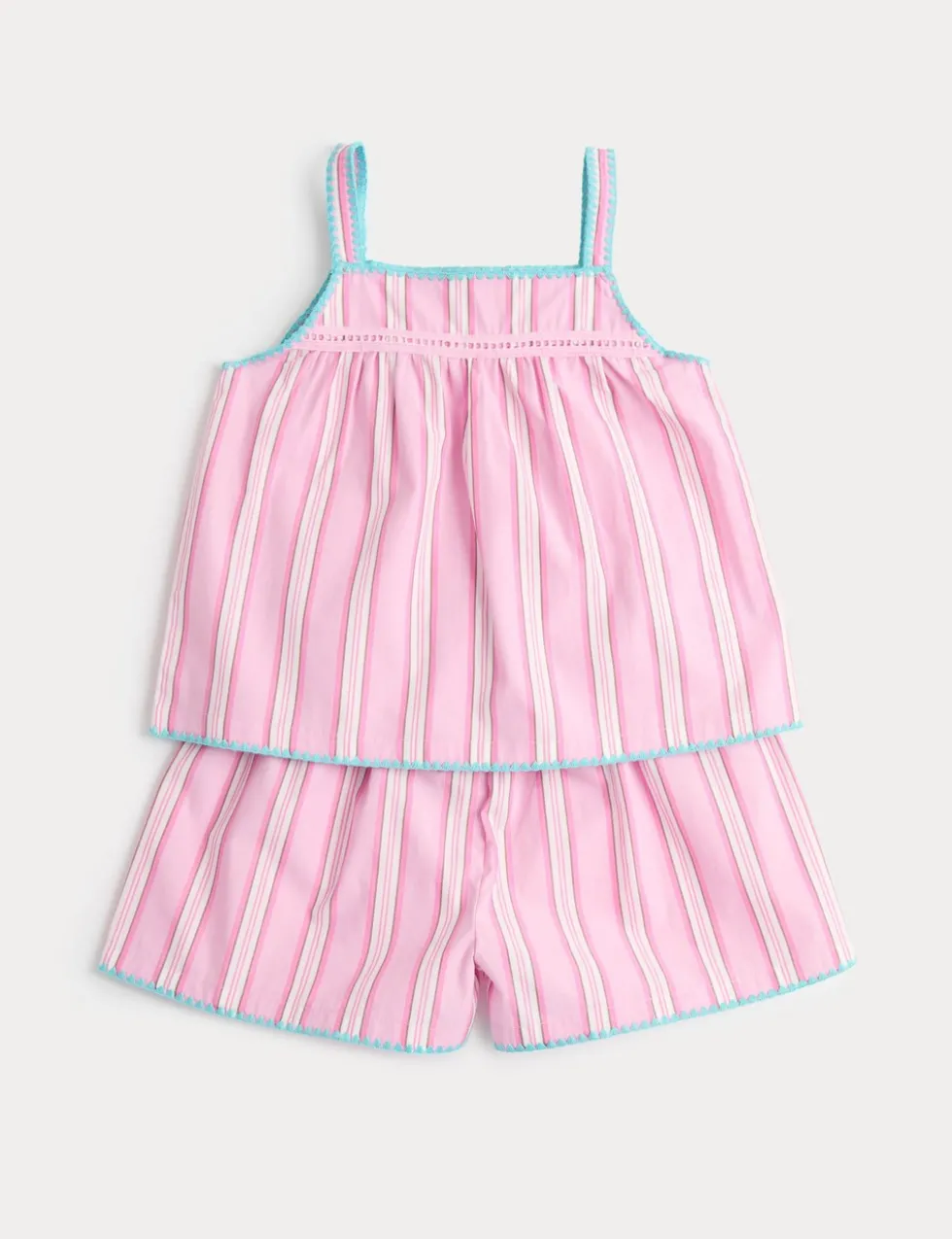 Pure Cotton Cami Striped Pyjamas (1-8 Yrs)