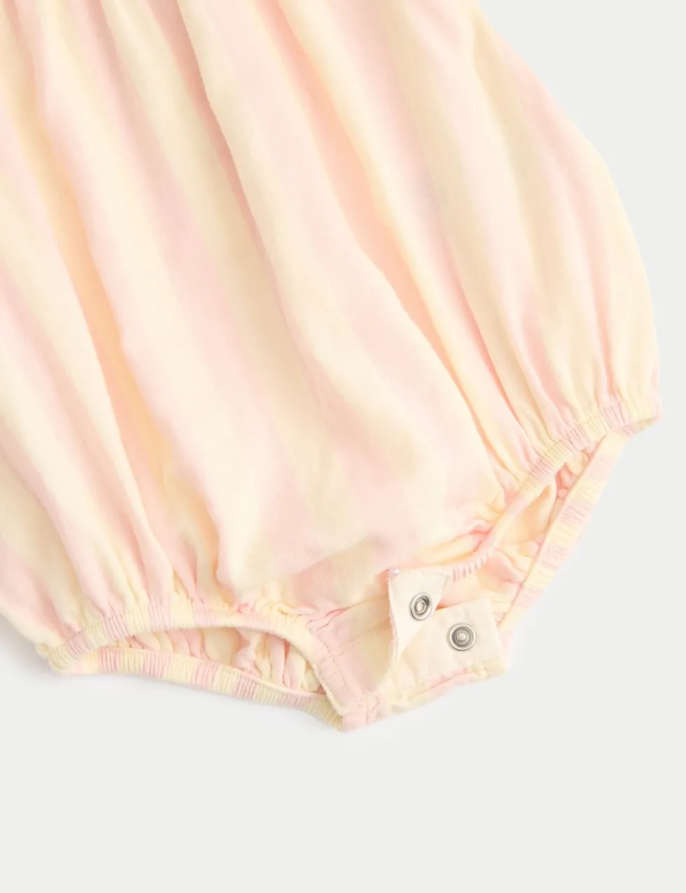 Pure Cotton Candy Stripe Woven Paddler with Hat (0-24 Mths)