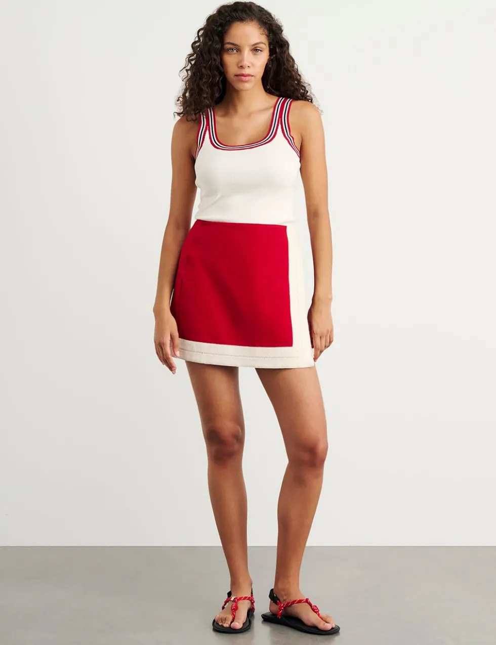 Pure Cotton Canvas Mini Wrap Skirt