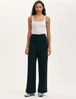 Pure Cotton Canvas Wide Leg Trousers