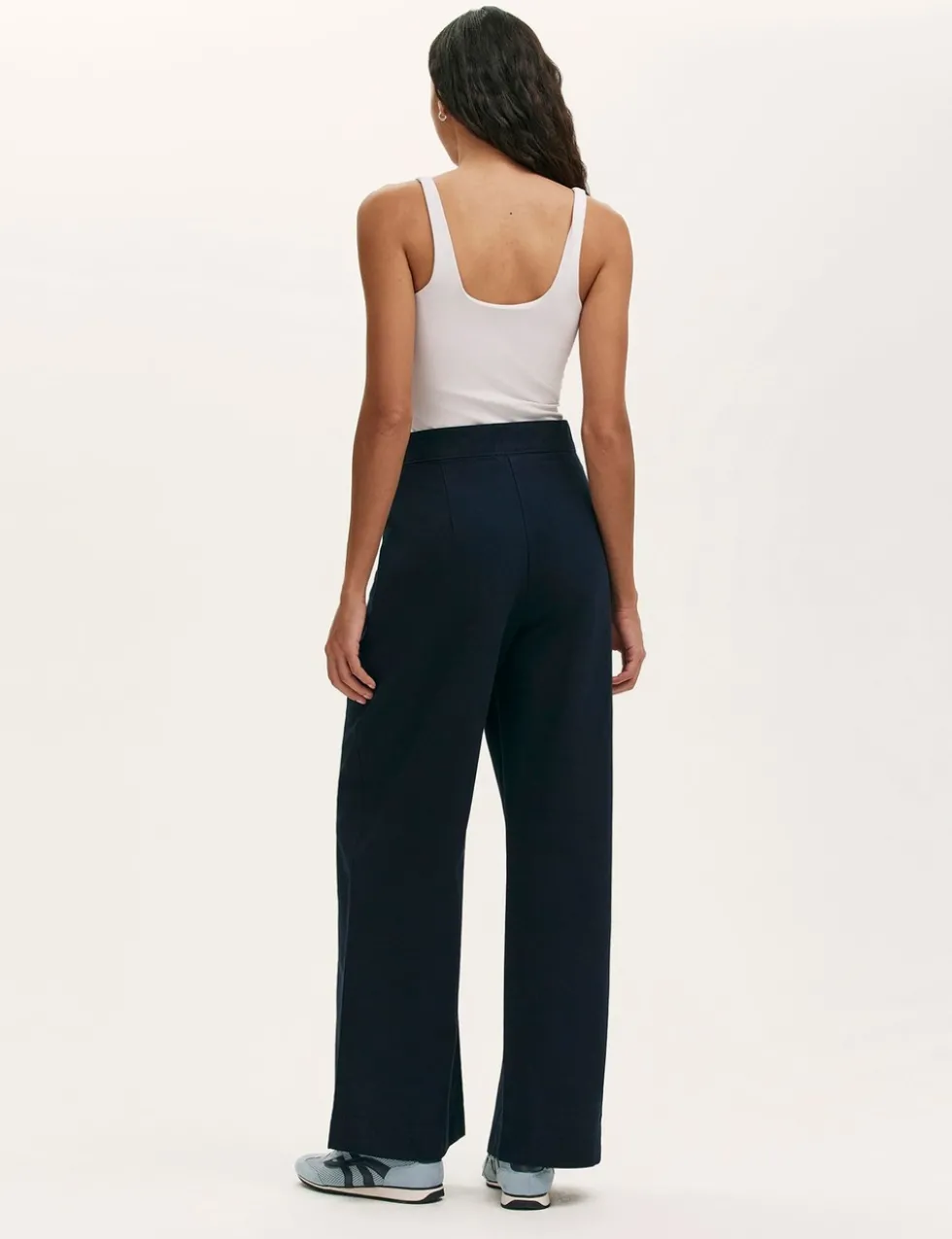 Pure Cotton Canvas Wide Leg Trousers