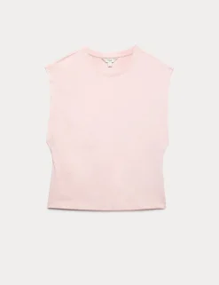Pure Cotton Cap Sleeve T-Shirt