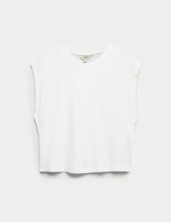 Pure Cotton Cap Sleeve T-Shirt