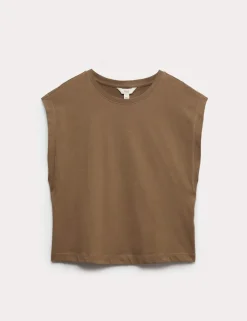 Pure Cotton Cap Sleeve T-Shirt