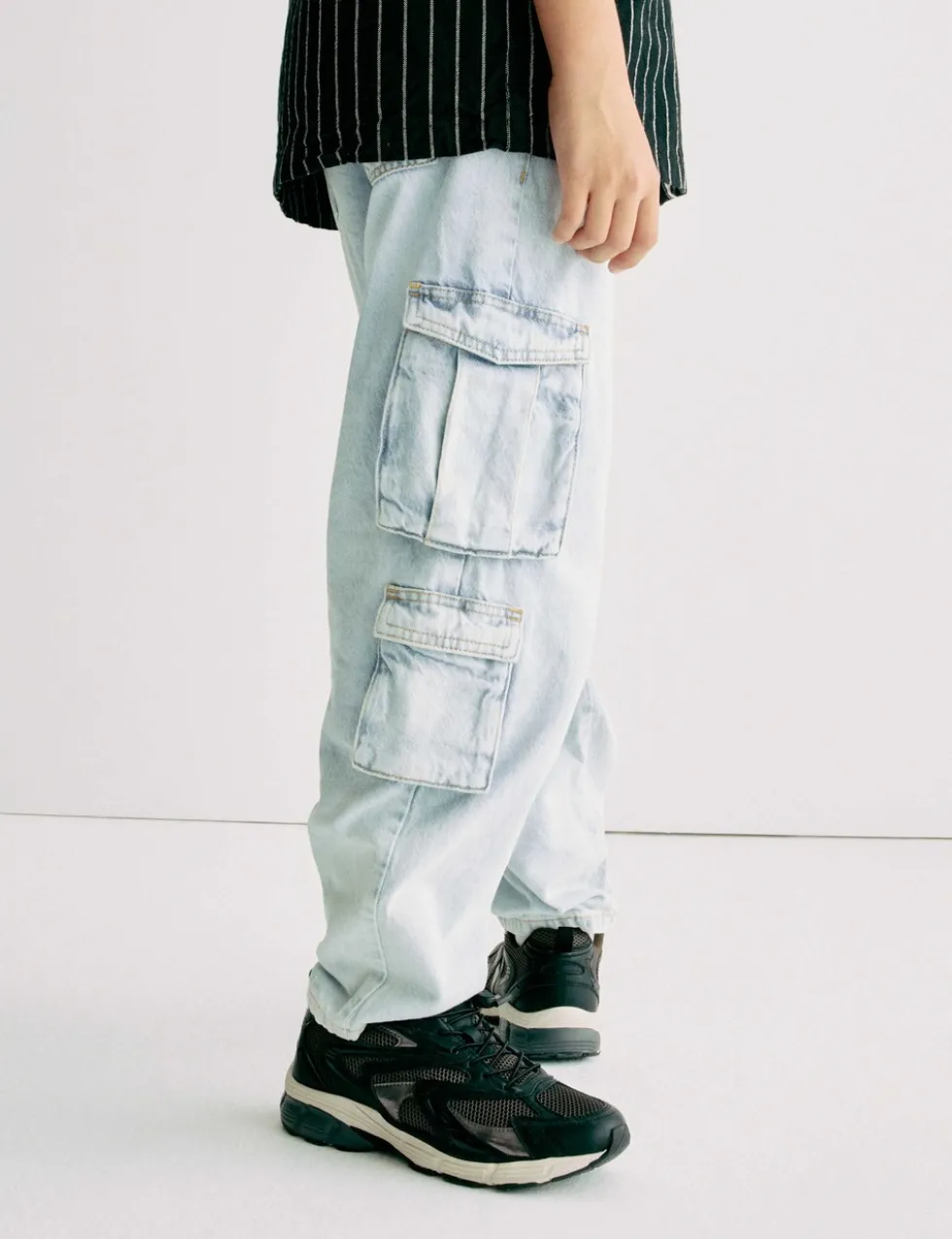 Pure Cotton Cargo Jeans (6-16 Yrs)
