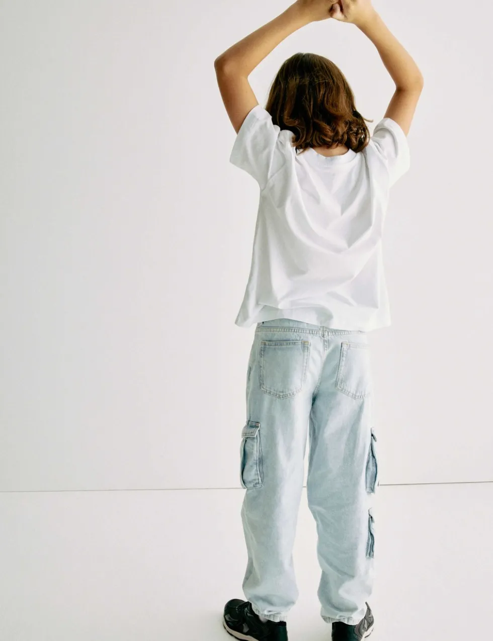 Pure Cotton Cargo Jeans (6-16 Yrs)