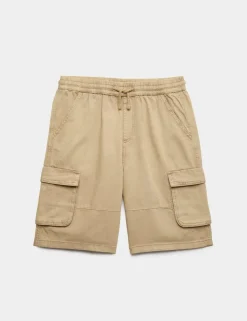 Pure Cotton Cargo Shorts (6-16 Yrs)