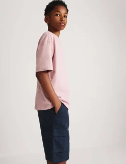 Pure Cotton Cargo Shorts (6-16 Yrs)