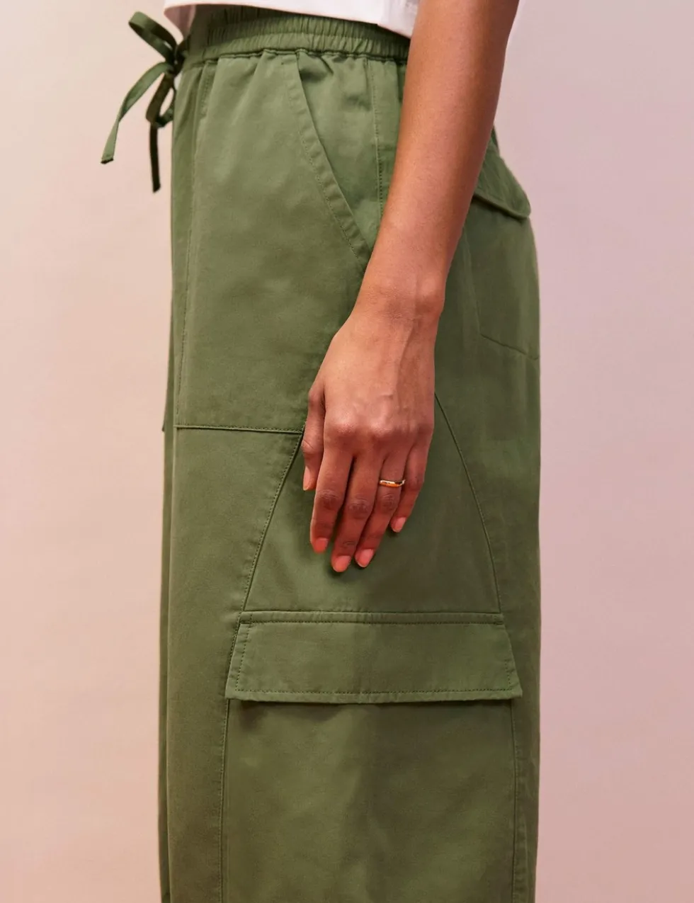 Pure Cotton Cargo Straight Leg Trousers