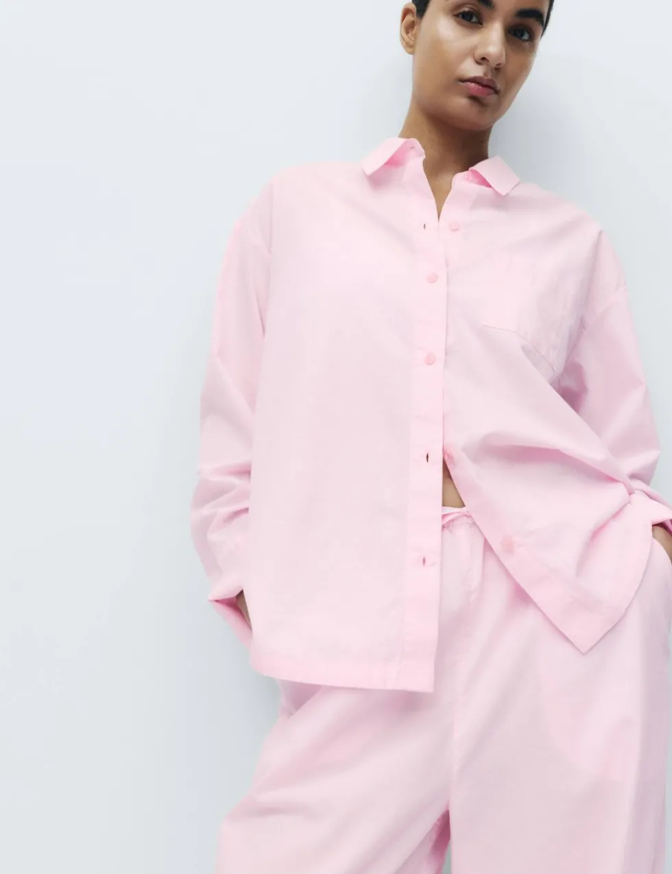 Pure Cotton Chambray Lounge Shirt