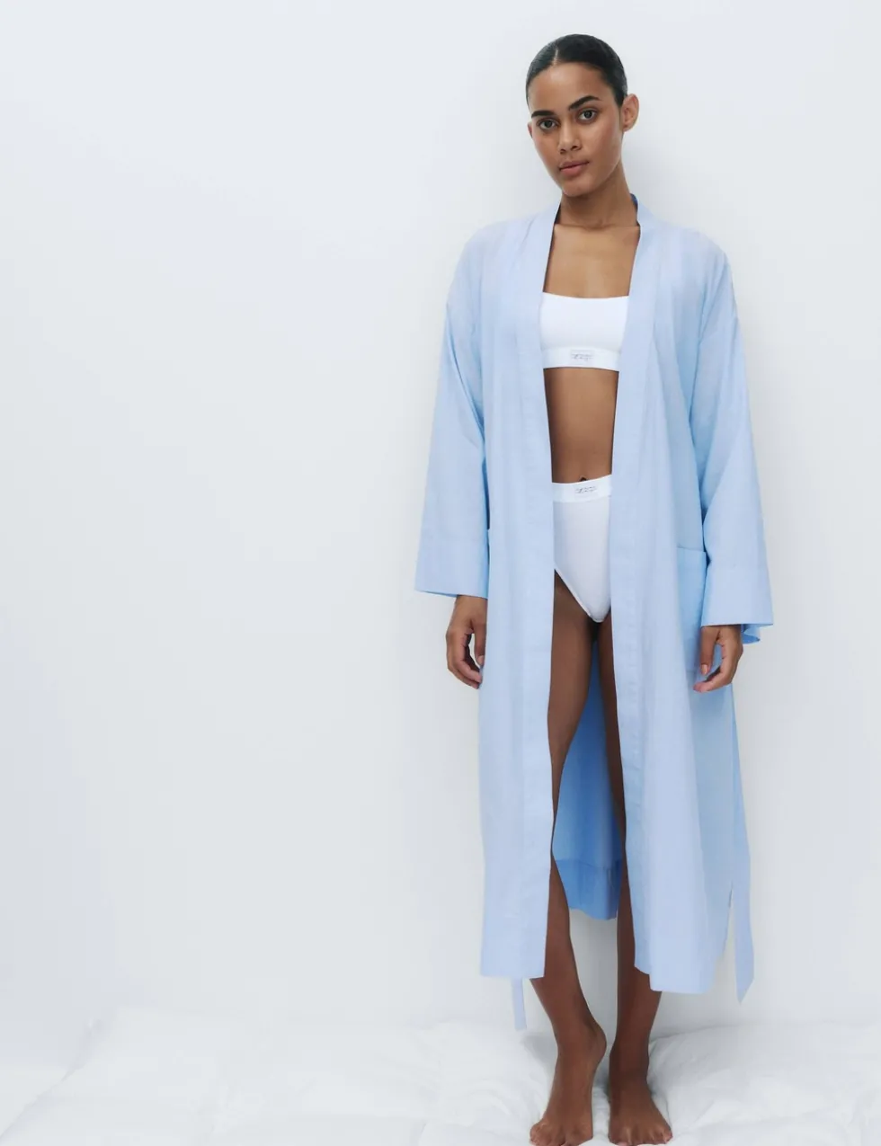 Pure Cotton Chambray Wrap