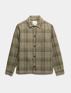 Pure Cotton Check Overshirt