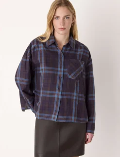 Pure Cotton Checked Collared Shirt