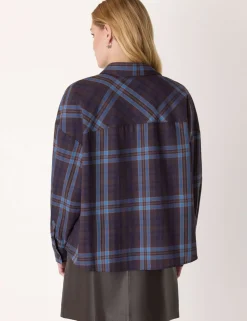 Pure Cotton Checked Collared Shirt