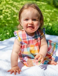 Pure Cotton Checked Dress (3-24 Mths)