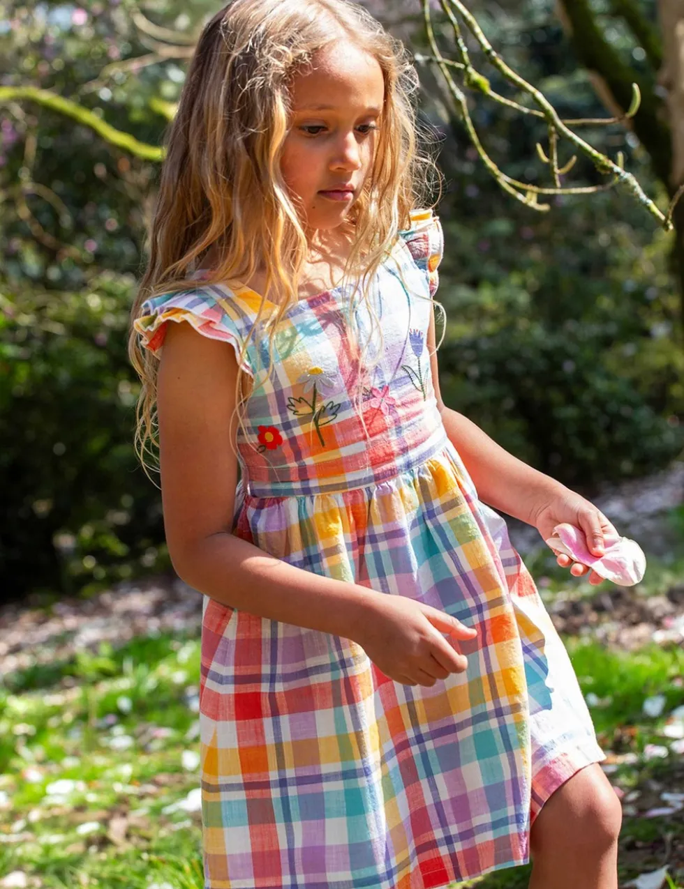 Pure Cotton Checked Dress (2-10 Yrs)