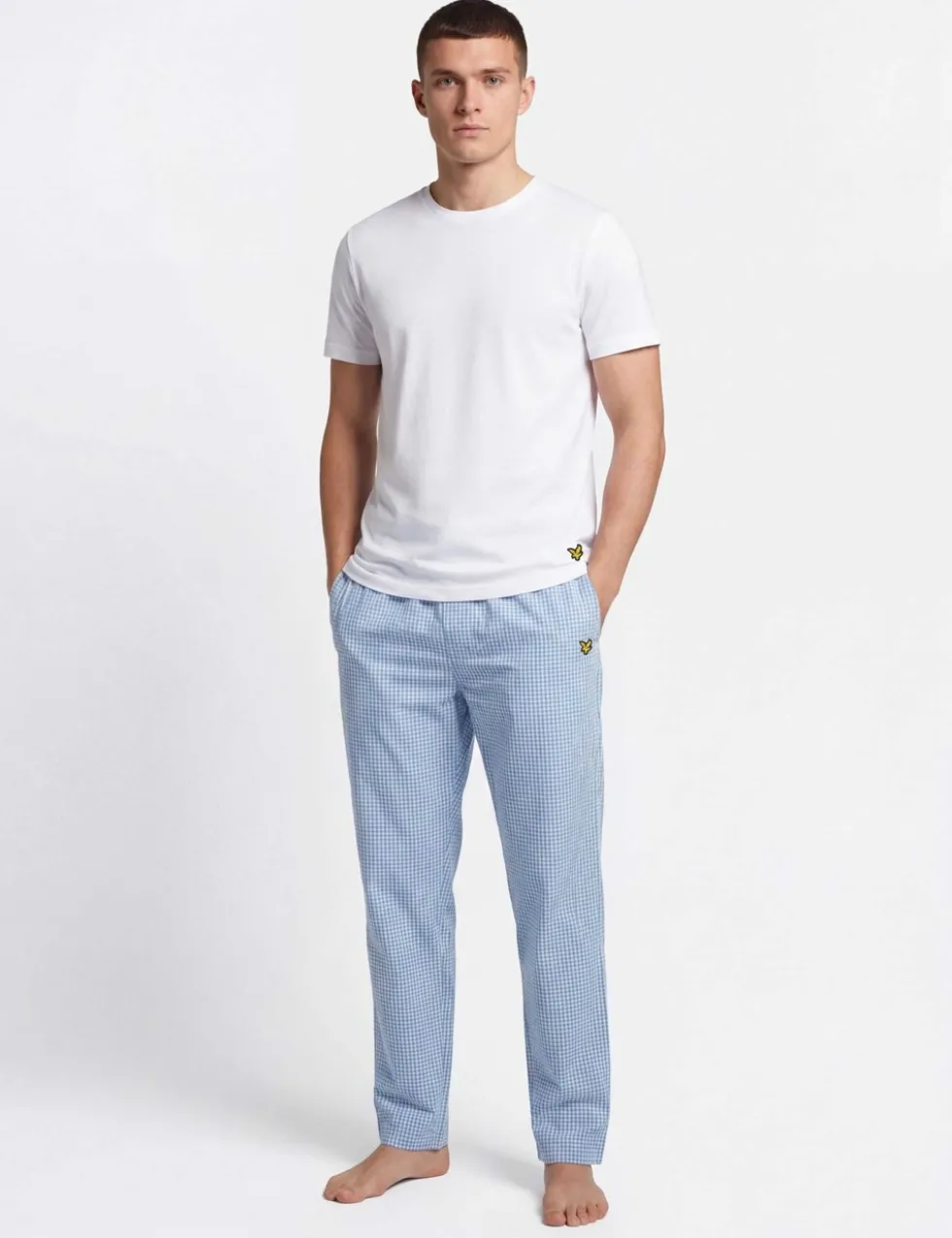 Pure Cotton Checked Loungewear Bottoms