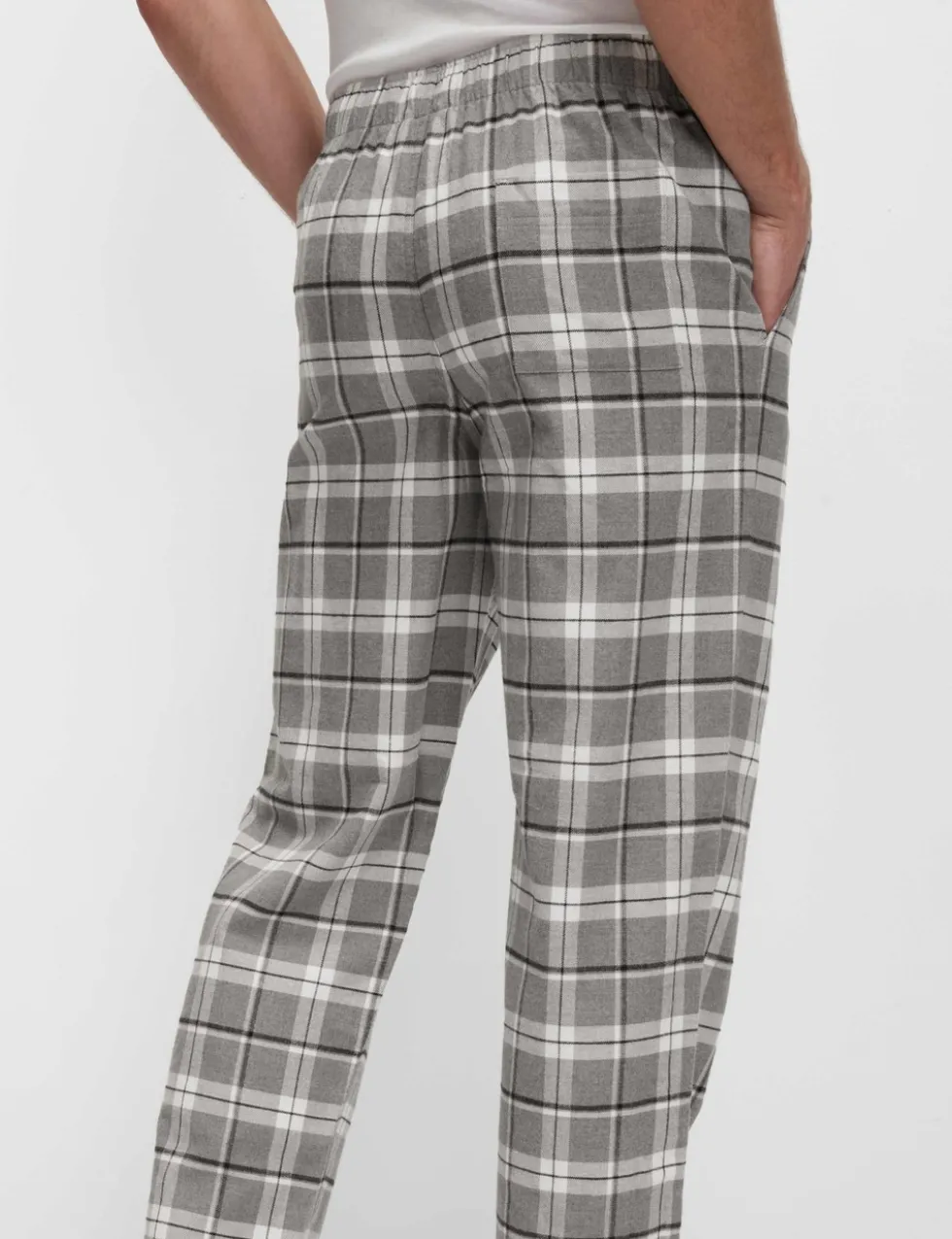 Pure Cotton Checked Loungewear Bottoms