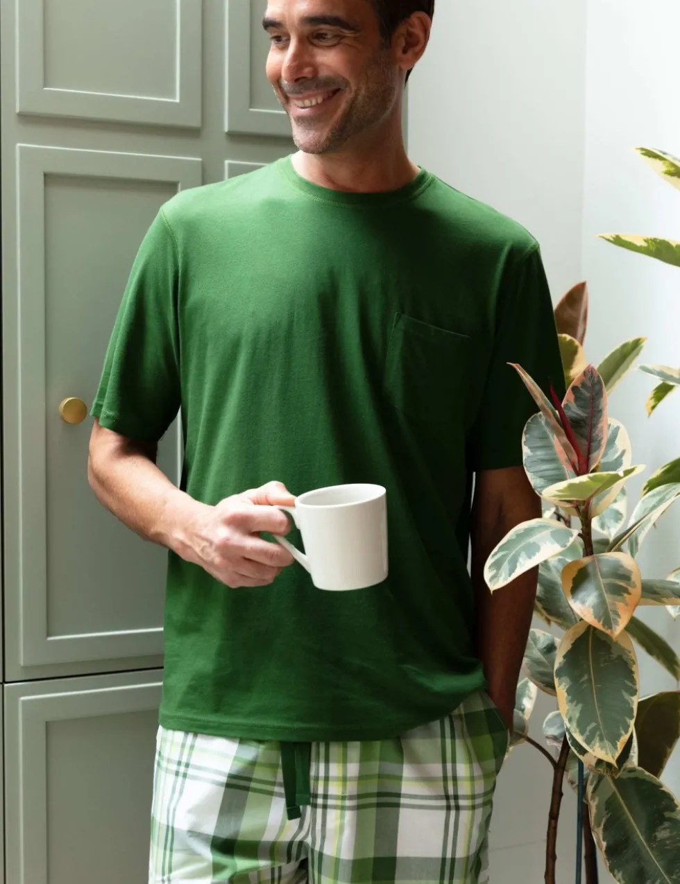 Pure Cotton Checked Pyjama Shorts