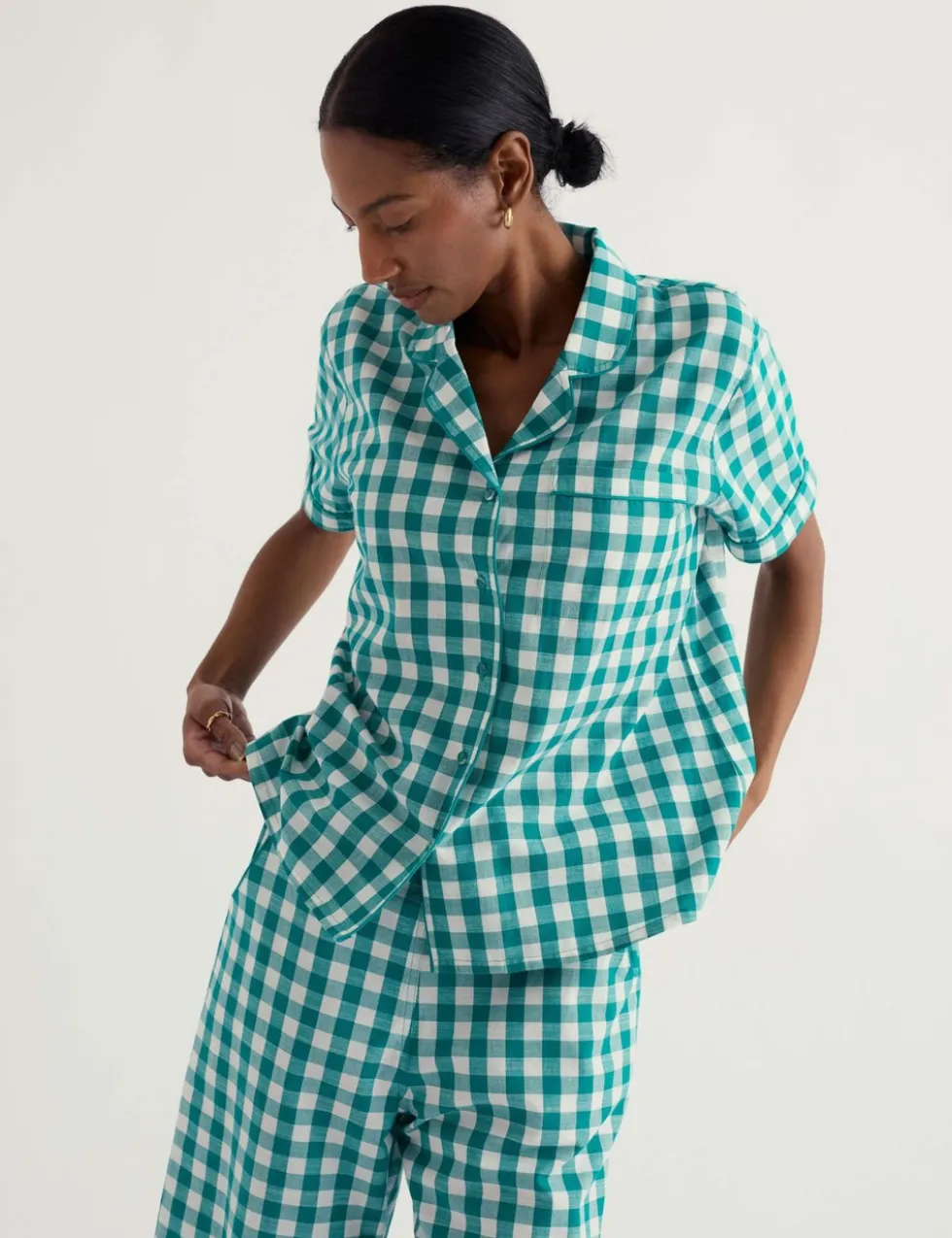 Pure Cotton Checked Pyjama Set