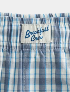Pure Cotton Checked Pyjama Shorts (6-16 Yrs)