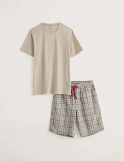 Pure Cotton Checked Pyjama Set