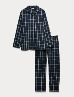 Pure Cotton Checked Pyjama Set