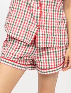 Pure Cotton Checked Pyjama Shorts