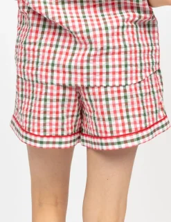 Pure Cotton Checked Pyjama Shorts