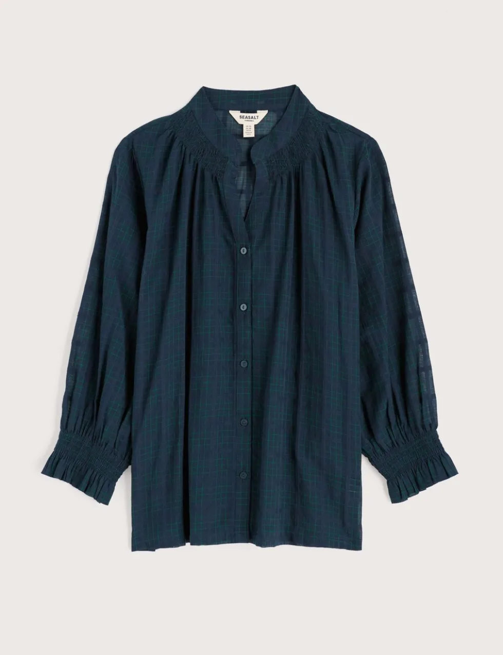 Pure Cotton Checked Relaxed Blouse