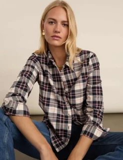 Pure Cotton Checked Relaxed Shirt