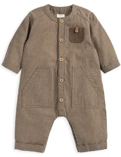 Pure Cotton Checked Romper (0-24 Mths)