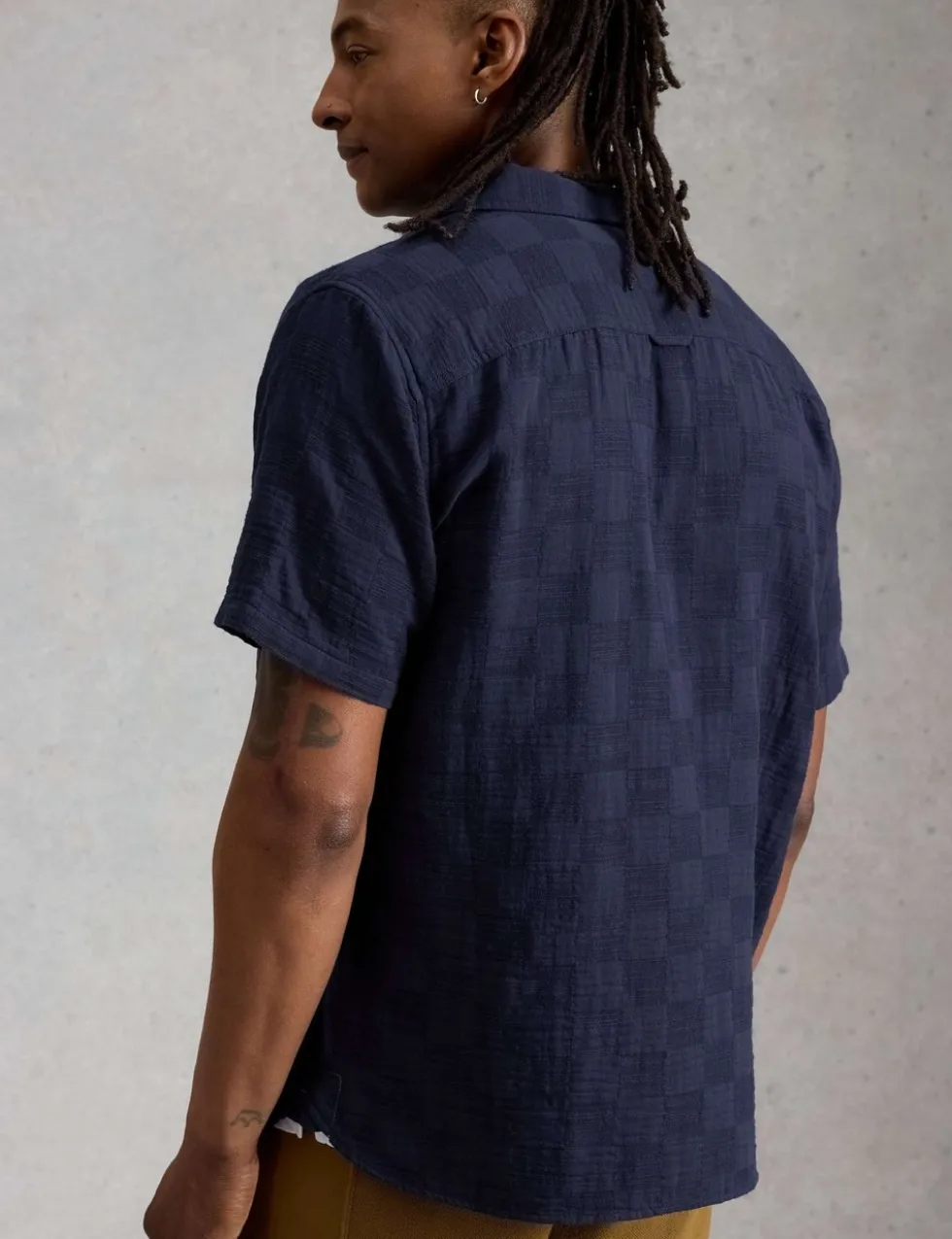 Pure Cotton Checked Short Sleeve Shirt