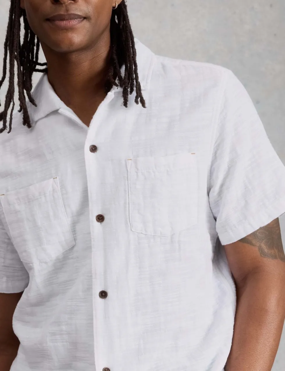 Pure Cotton Checked Short Sleeve Shirt