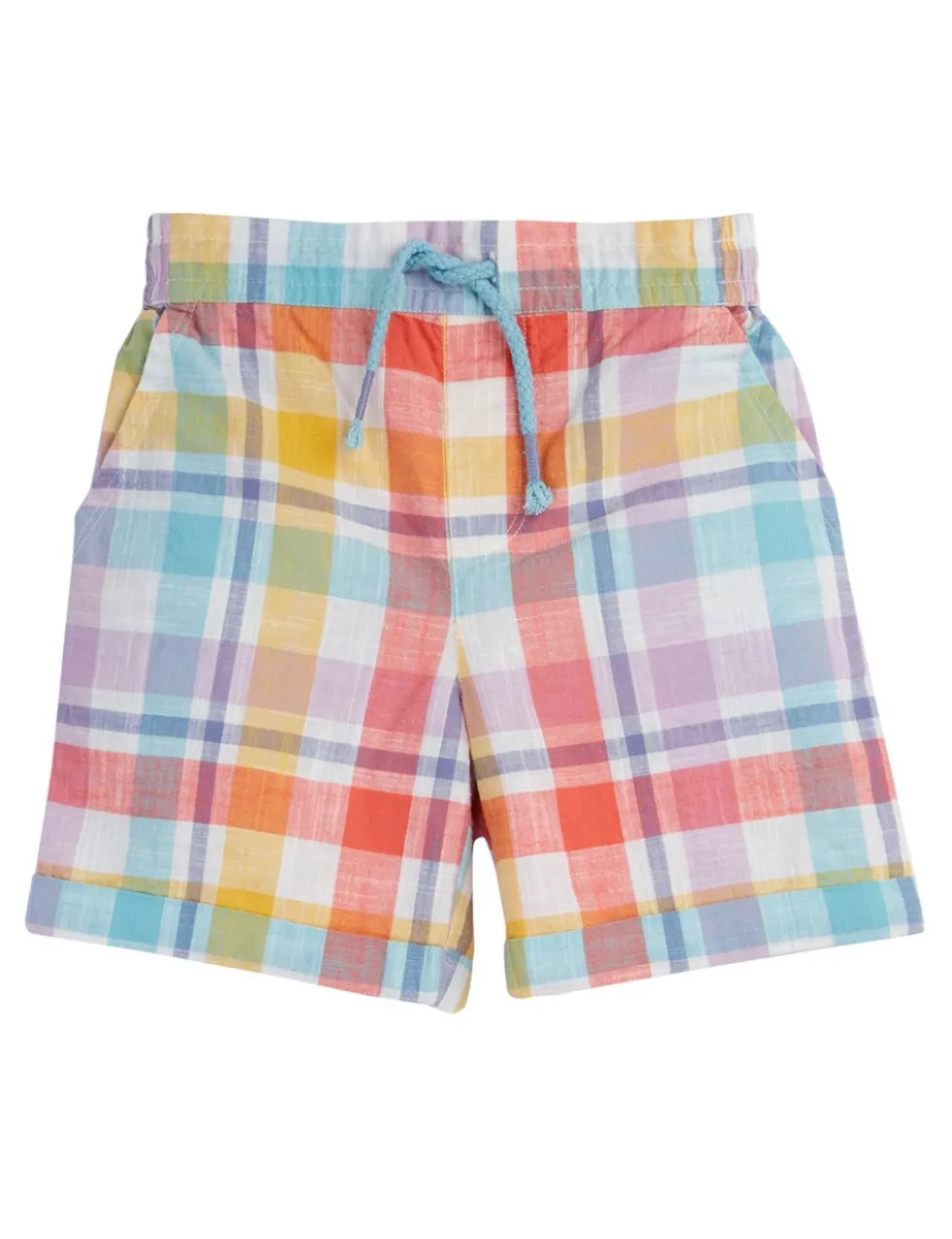 Pure Cotton Checked Shorts (2-10 Yrs)