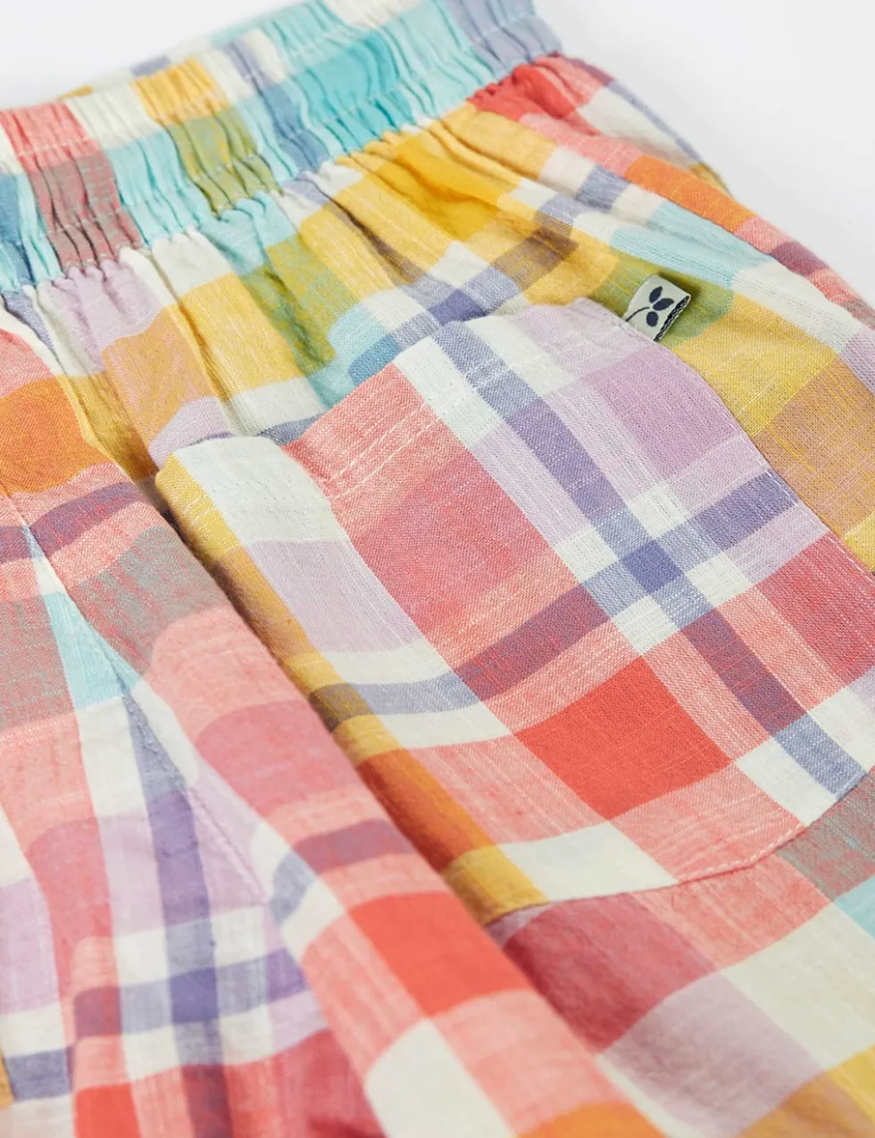 Pure Cotton Checked Shorts (2-10 Yrs)
