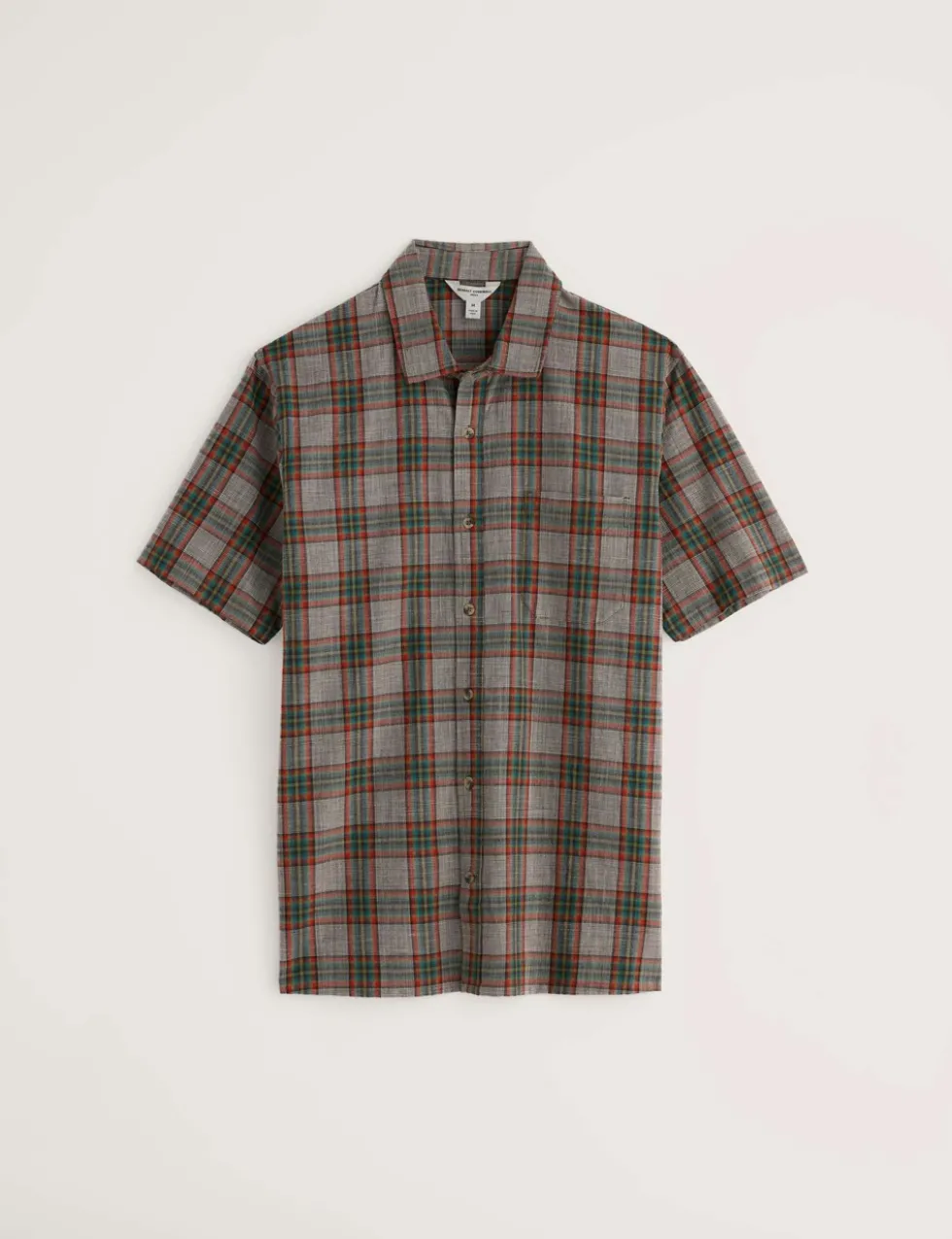 Pure Cotton Checked Short Sleeve Shirt
