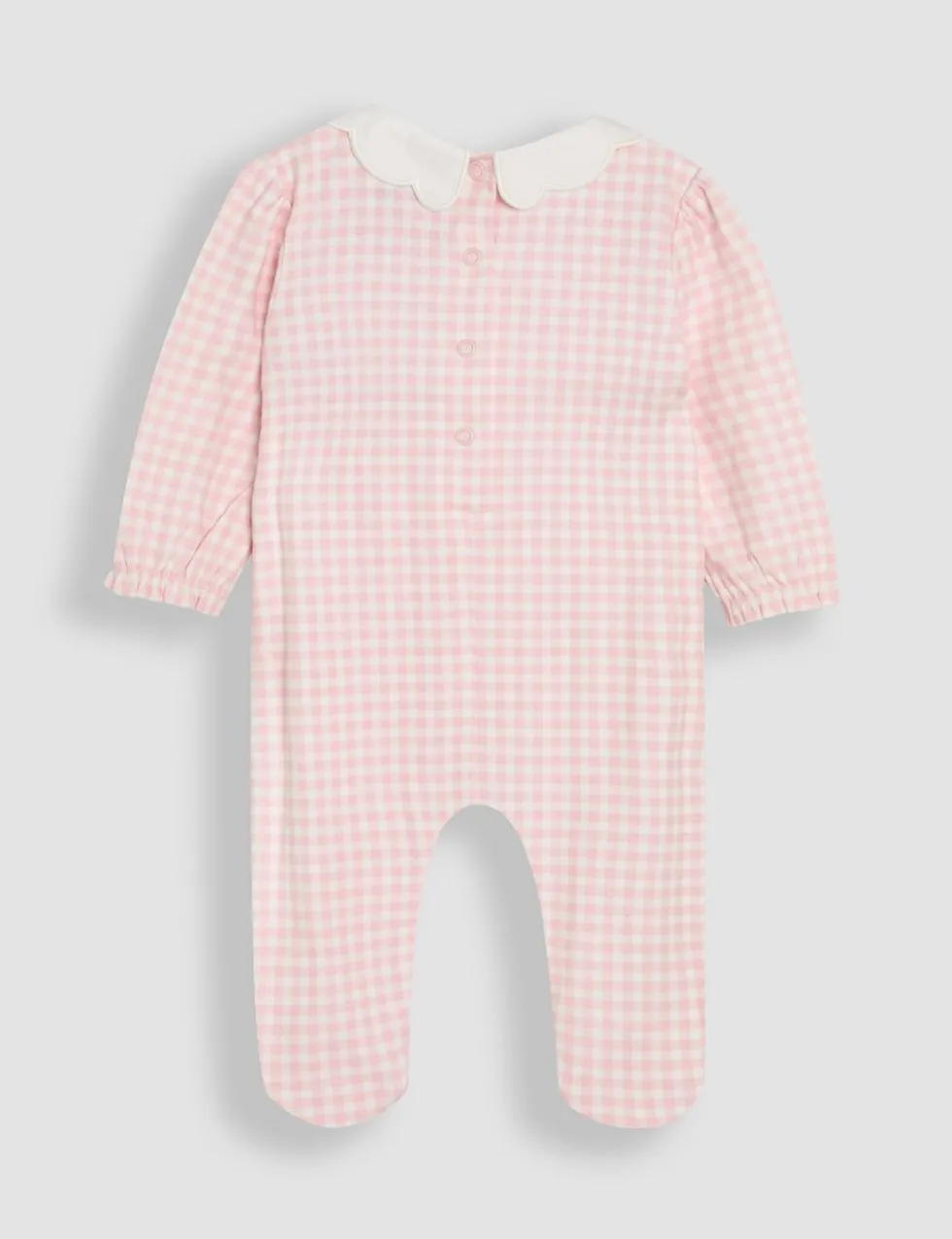 Pure Cotton Checked Strawberry Sleepsuit (0-12 Mths)