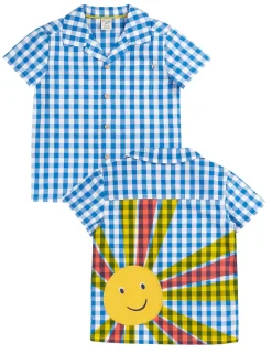 Pure Cotton Checked Sun Shirt (2-10 Yrs)
