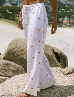 Pure Cotton Cheesecloth Embroidered Lounge Set