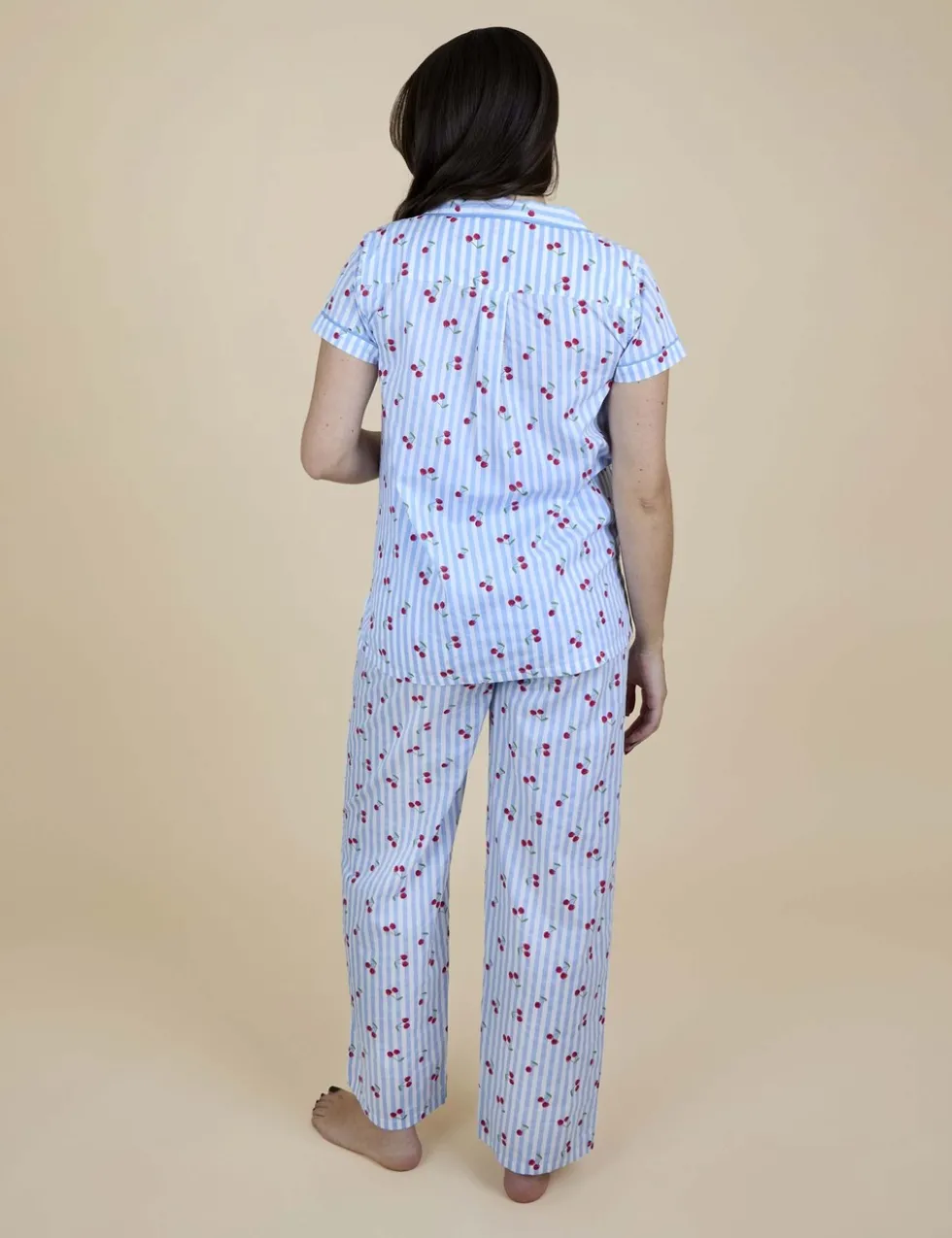 Pure Cotton Cherry Maternity Pyjama Set