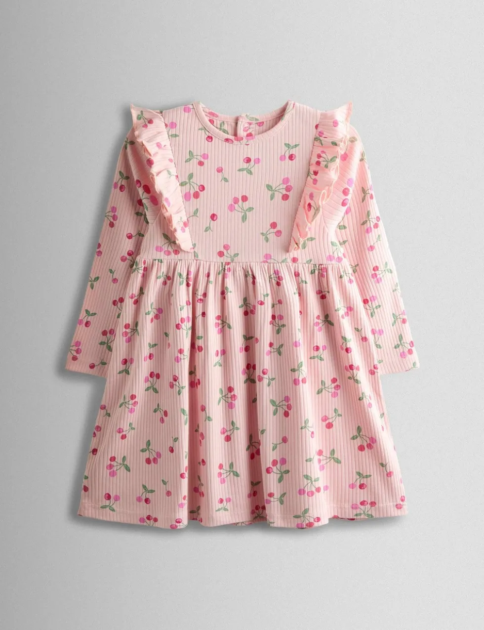Pure Cotton Cherry Print Dress (6 Mths-7 Yrs)
