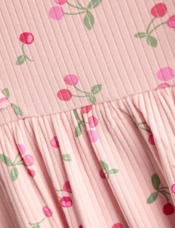 Pure Cotton Cherry Print Dress (6 Mths-7 Yrs)