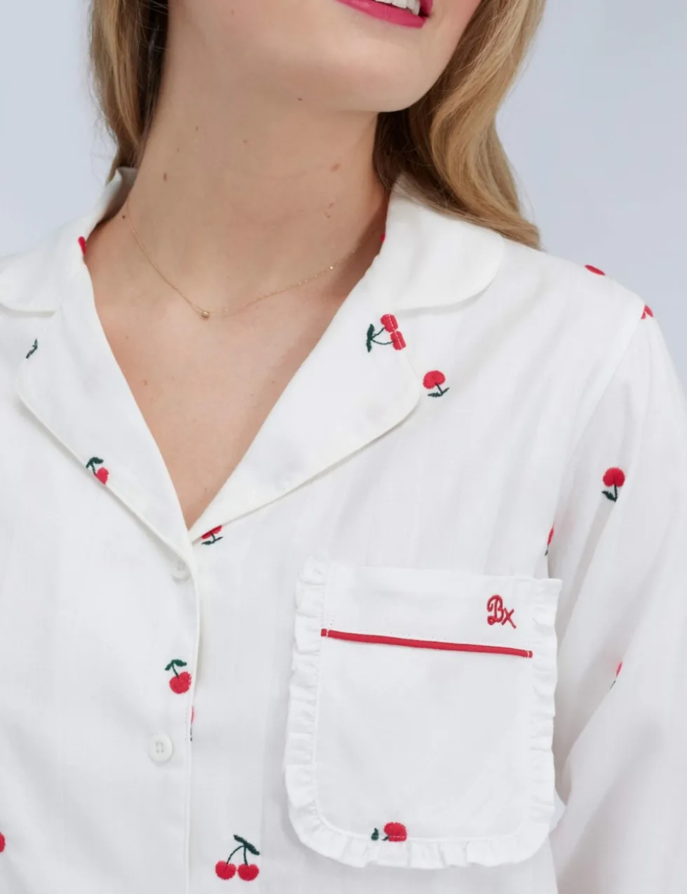 Pure Cotton Cherry Pyjama Set