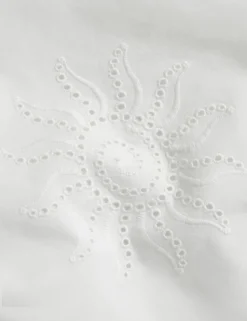 Pure Cotton Coastal Broderie Bedding Set