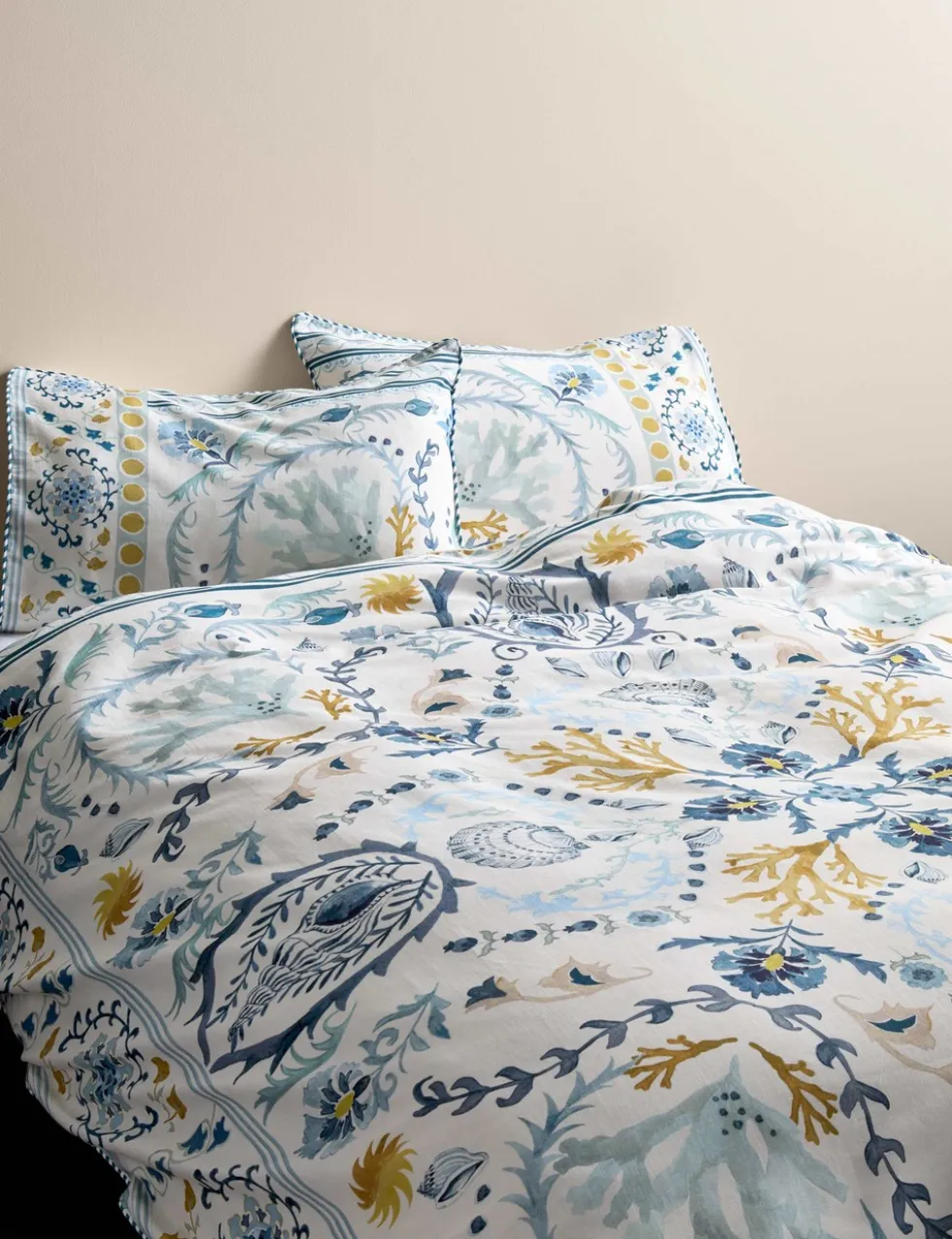 Pure Cotton Coastal Suzani Bedding Set